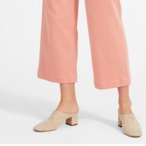 Everlane The Day Heel Mule Natural Suede Sz 7